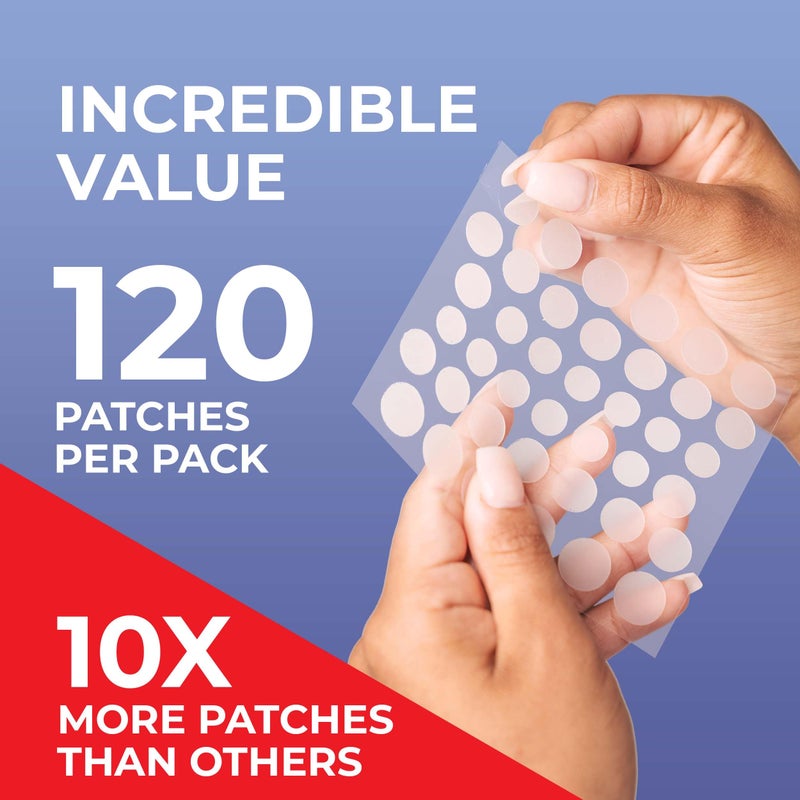 KEYCONCEPTS PatchRx Salicylic Pimple Patches (120 Pack), Salicylic Acid Acne Patches with Tea Tree Oil - Zit Patch and Pimple Stickers for Face for Skin Care - Salicylic Acid Acne Dots (Packaging May Vary) - Image 3