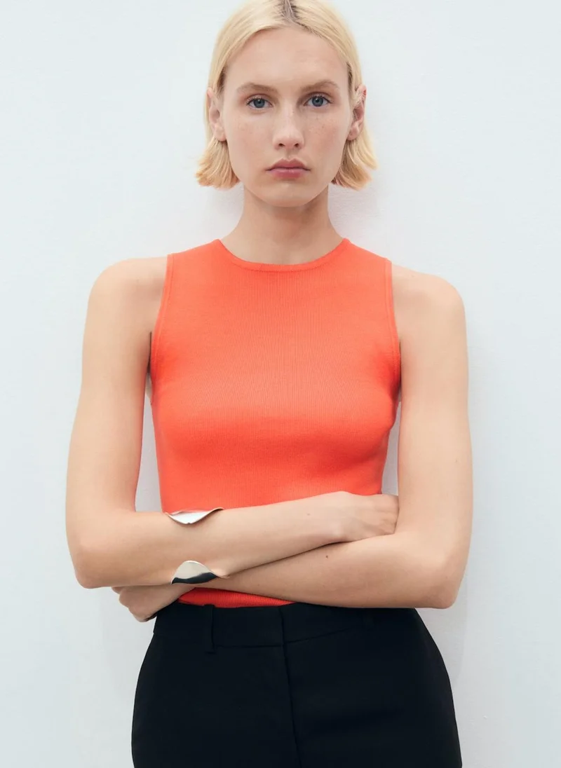 MANGO Fine-Knit Top