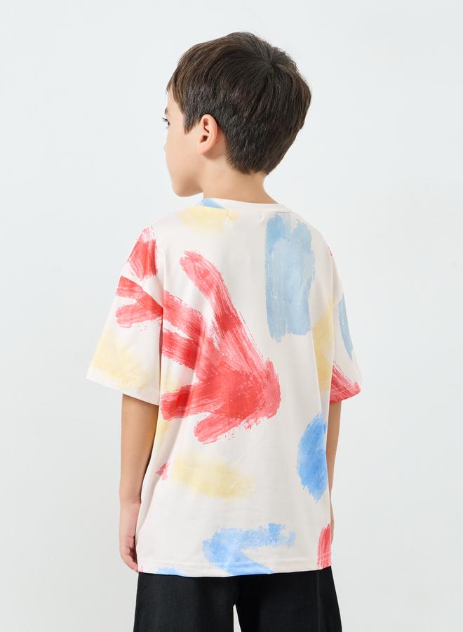 Styli Boys Slogan Print Oversized T-Shirt - Image 3