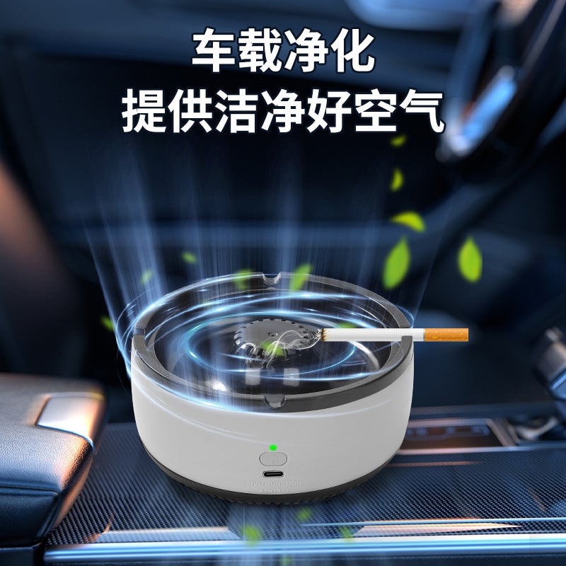 New Usb Rechargeable Ashtray Air Purifier Household Living Room Car-Mounted Ashtray To Remove Secondhand Smoke - Image 5