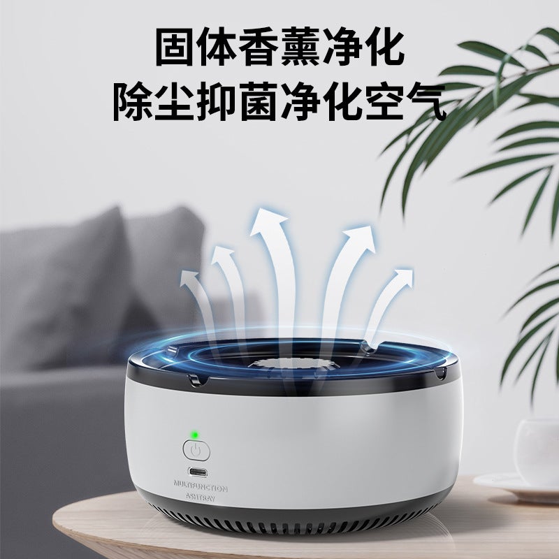 New Usb Rechargeable Ashtray Air Purifier Household Living Room Car-Mounted Ashtray To Remove Secondhand Smoke - Image 3