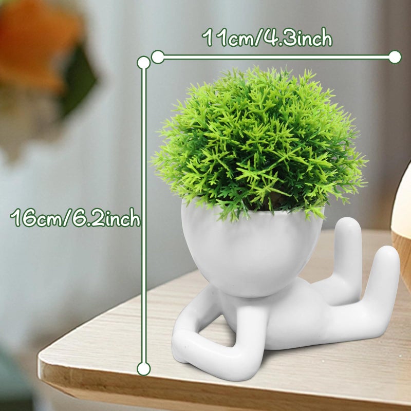 Zerzsy Mini Succulent Plant - Plants Gift - Cute Desktop Decoration Desk Decorations for Women Office -Small Plants Shelf Decor-Cute Cubicle Accessories-Set of 1 - Image 2
