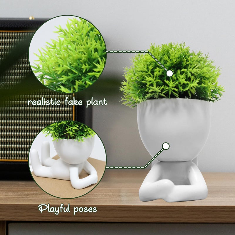 Zerzsy Mini Succulent Plant - Plants Gift - Cute Desktop Decoration Desk Decorations for Women Office -Small Plants Shelf Decor-Cute Cubicle Accessories-Set of 1 - Image 3