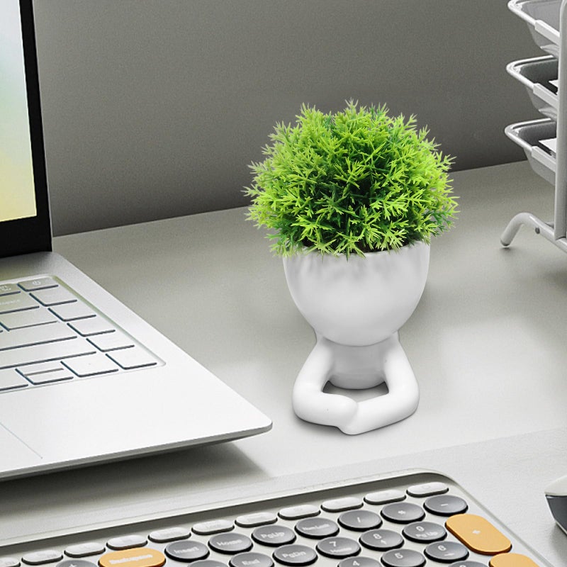 Zerzsy Mini Succulent Plant - Plants Gift - Cute Desktop Decoration Desk Decorations for Women Office -Small Plants Shelf Decor-Cute Cubicle Accessories-Set of 1 - Image 5