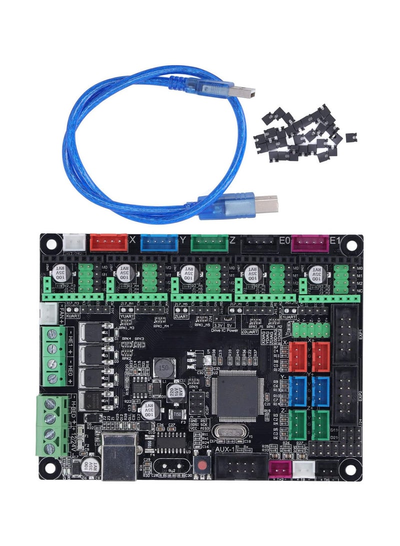 GGOOT 3D Printer Motherboard Controller Mainboard Kit, Highly Integrated Board with USB Interface, Equipped with 30Pcs Jumper Caps and USB Data Cable, Support for A4988 DRV8825 Stepper Driver - Image 1
