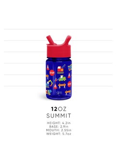 Simple Modern Disney Princess Kids Water Bottle Plastic Bpafree Tritan Cup With Leak Proof Straw Lid | Reusable And Durable For Toddlers Girls | Summit Collection | 12Oz Princess Rainbows  - Image 3