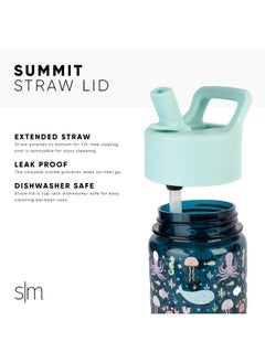 Simple Modern Disney Princess Kids Water Bottle Plastic Bpafree Tritan Cup With Leak Proof Straw Lid | Reusable And Durable For Toddlers Girls | Summit Collection | 12Oz Princess Rainbows  - Image 2