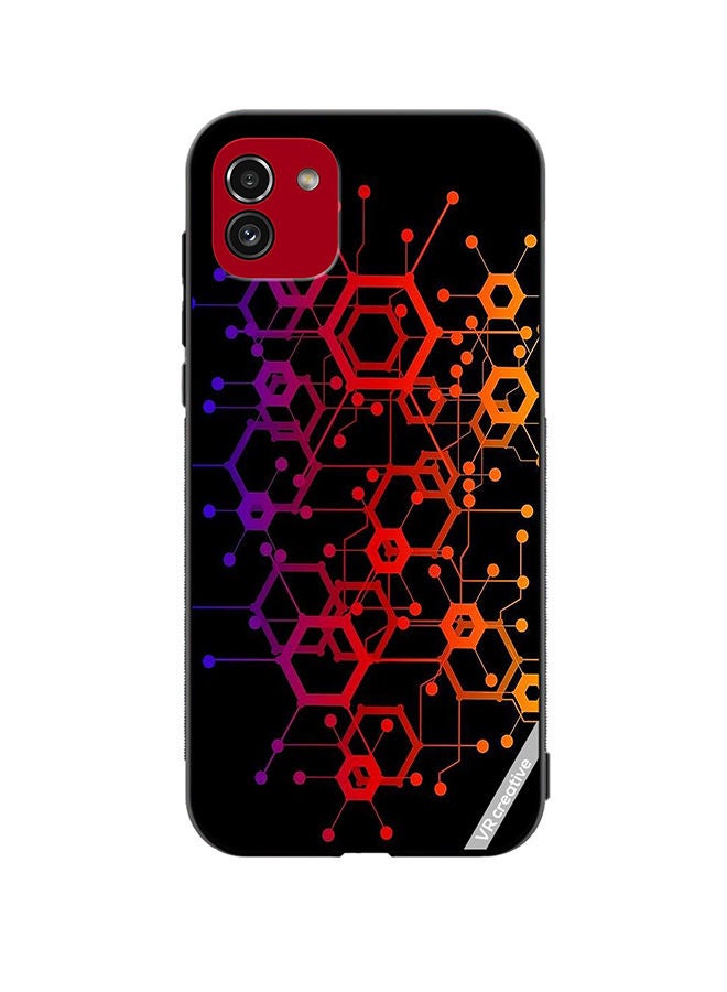 VR CREATIVE Protective Case Cover For Samsung Galaxy A03 Abstract Circuit Board Design Multicolour - Image 1