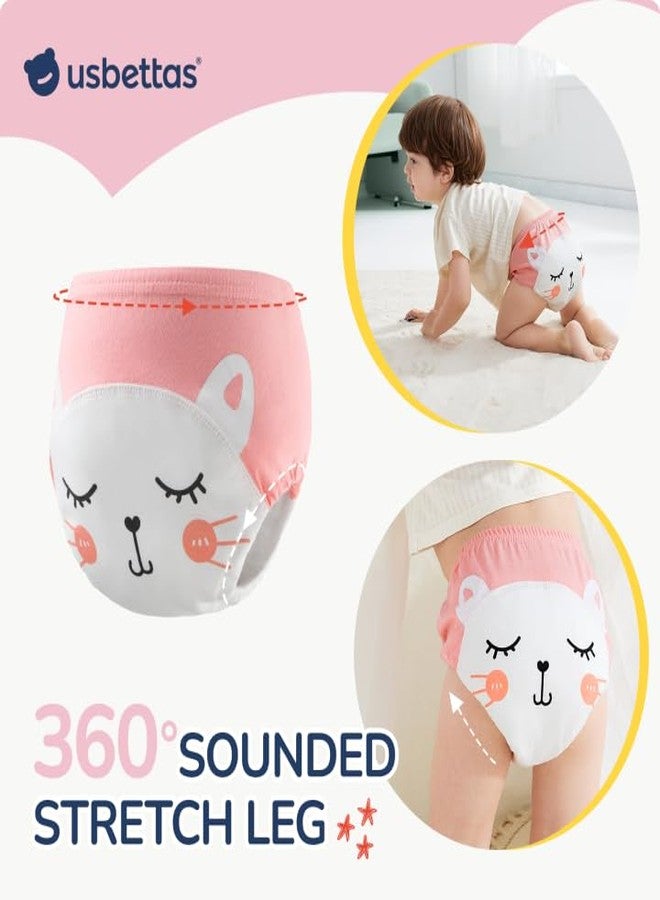 usbettas Potty Training Underwear for Girls 18M 2T, Soft Cotton Reusable Potty Training Pants for Toddlers 8 Pack,Toilet Training Pants for Girl - Image 4