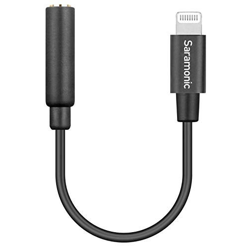Saramonic Apple Lightning Connector to Female 3.5mm TRRS Audio Jack Adapter Cable 3" (7.6cm) (SR-C2002) - Image 2