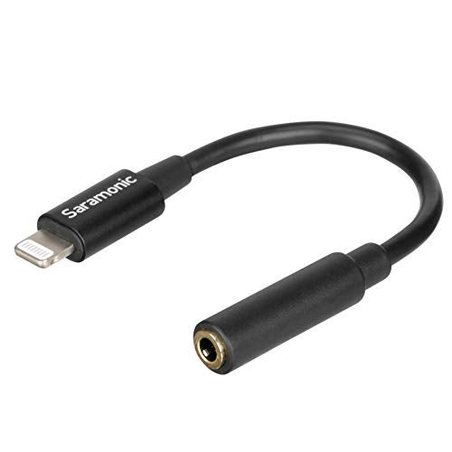 Saramonic Apple Lightning Connector to Female 3.5mm TRRS Audio Jack Adapter Cable 3" (7.6cm) (SR-C2002) - Image 1
