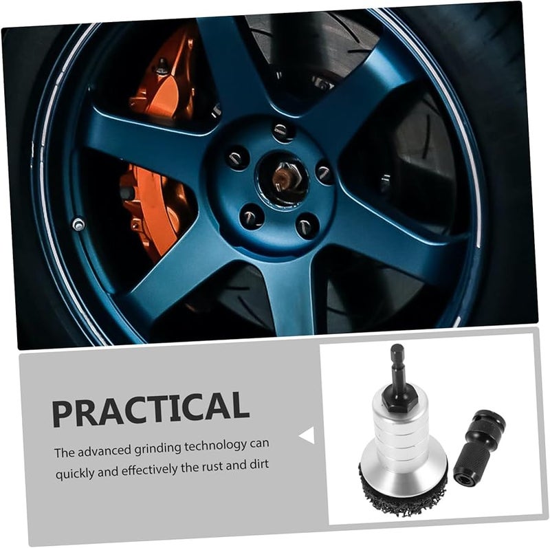 مجموعة تنظيف محور الفرامل قرص تلميع 3 بوصة أداة إزالة الصدأ لصيانة عجلات السيارات - Image 4