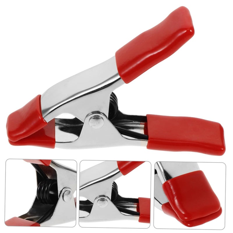 Sturdy Photography Backdrop Spring Clip Heavy Duty Woodworking Clamp Pvc Stainless Steel Red - Image 4