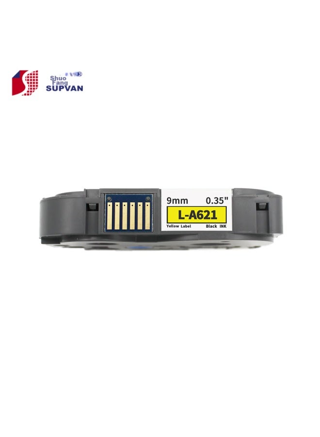 Shuofang Label Maker Ribbon, Label Tape, Label Paper, 9mm Yellow Background With Black Text, No Film Label Tape, L-a621 Label Paper, Self-adhesive Sticker, Suitable For Shuofang Label Maker Lp5125/c/e - Image 3