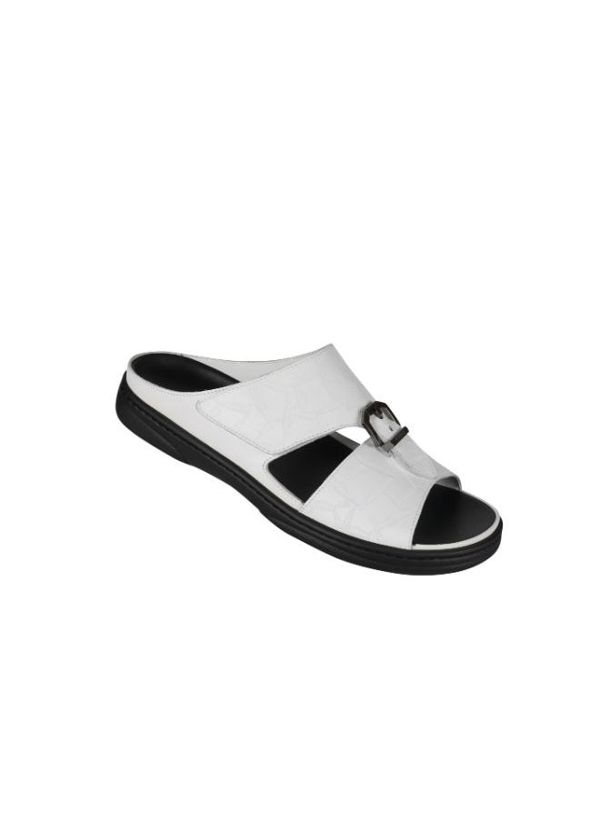 barjeel uno - Barjeel Uno Mens Arabic Sandals 23826 White - Image 1