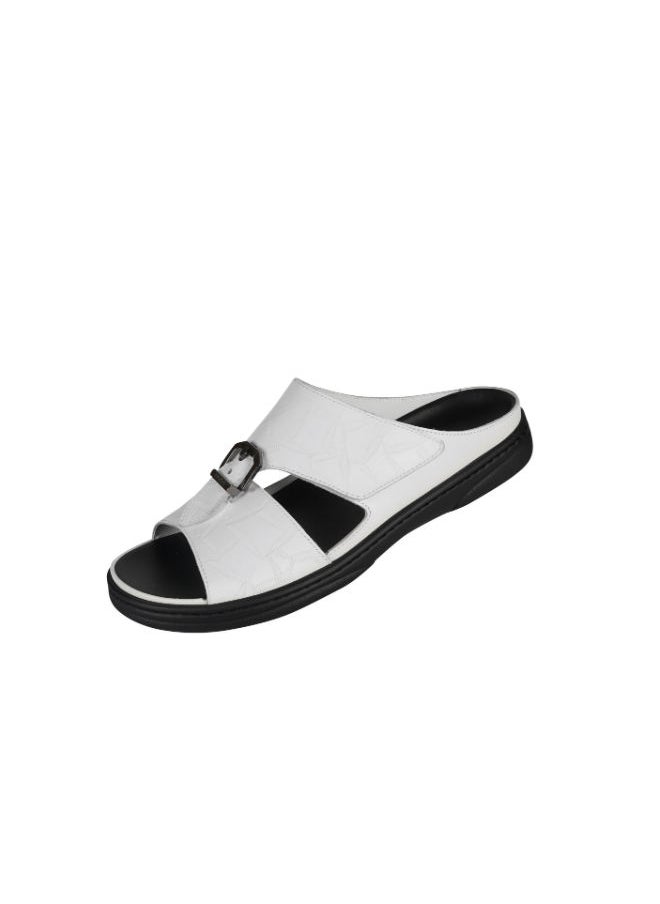 barjeel uno - Barjeel Uno Mens Arabic Sandals 23826 White - Image 1