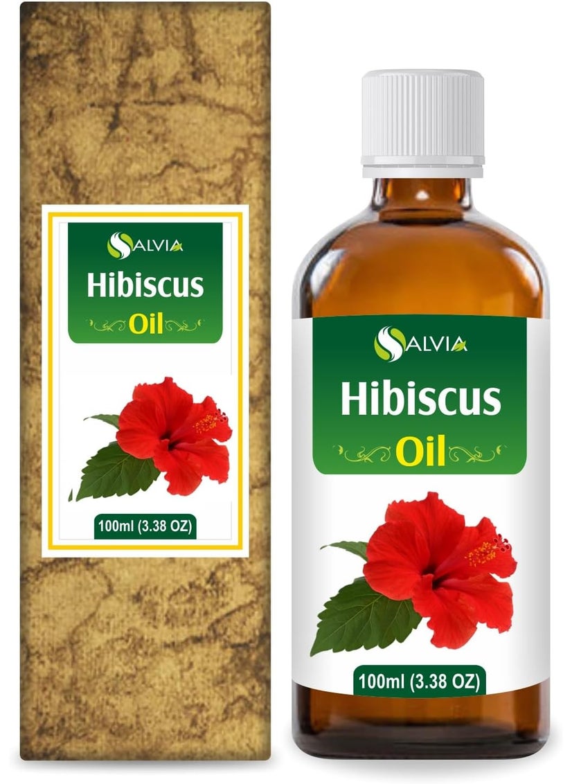 Salvia Hibiscus Oil Hibiscus Sabdariffa L Therapeutic Essential Oil by Salvia Amber Bottle 100 Natural Uncut Undiluted Pure Cold Pressed Undiluted Aromatherapy Premium Oil 100 ML 