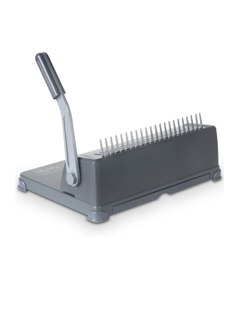Deli Deli 3872 21-Hole Binding Machine, 425 Sheets - Grey  - Image 3