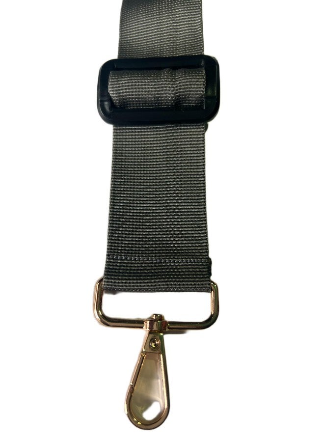 BASRI Durable Wide Strap, Bag Shoulder Strap, Adjustable Bag Shoulder Strap, Single-Shoulder Bag, Women's Crossbody Bag, Nylon Strap (Grey, 1.5 INCH) - Image 3
