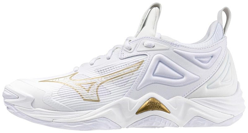 Mizuno Wave Momentum 3 Womens Volleyball Shoe Womens Volleyball Footwear WhiteGold US Womens 115
