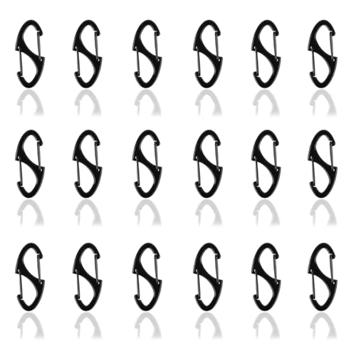 Rewoalzx Mini Carabiner Clips, 18pcs Double-Sided Spring Small Carabiner Clip, Metal Carabiner for Keys, Anti Theft Zipper Clips, Flexible and Easy to Use - Image 1