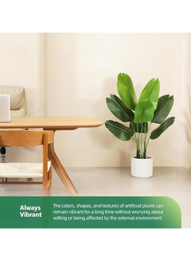 TYCOM Artificial Tree Fake Plants Fake Trees Faux Plants Indoor Realistic Plants for Office Home Room Store Decor Height 90 CM Traveler Palm.  - Image 5