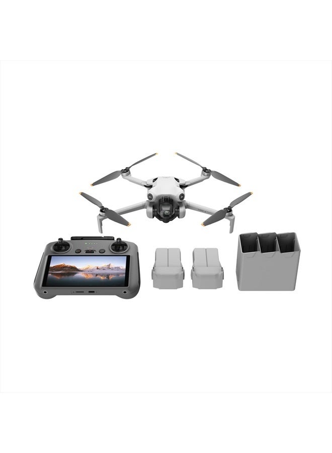 dji Mini 4 Pro Fly More Combo Plus with DJI RC 2, Mini Drone with 4K HDR Video, 3 Intelligent Flight Battery Plus for up to 135 Mins Flight Time, Smart Return to Home, Drone with Camera for Beginners - Image 1
