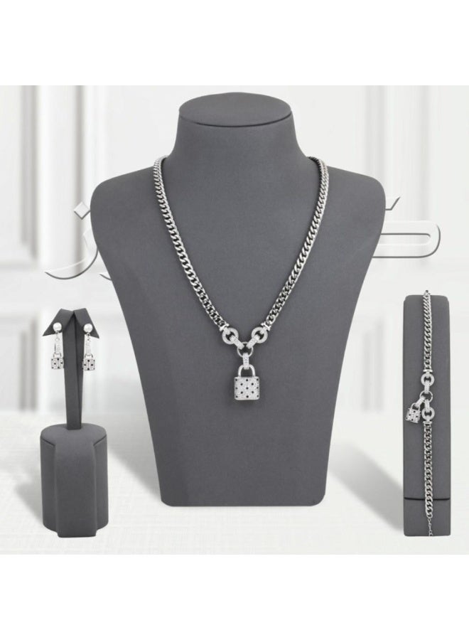 KOUNOUZ You can translate this one as "Silver Zircon Lock Set (Gold Alternative)". - Image 4