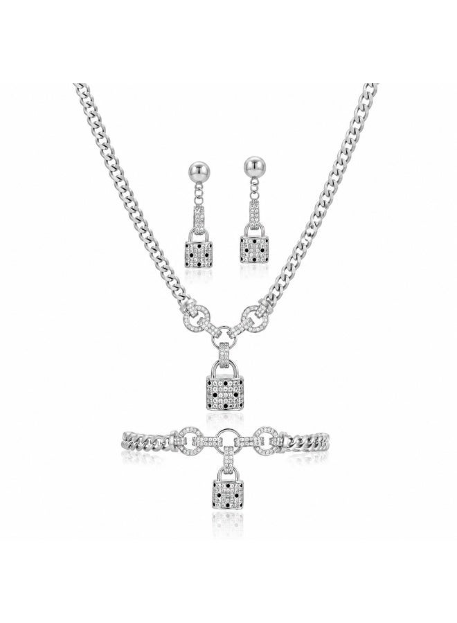 KOUNOUZ You can translate this one as "Silver Zircon Lock Set (Gold Alternative)". - Image 1