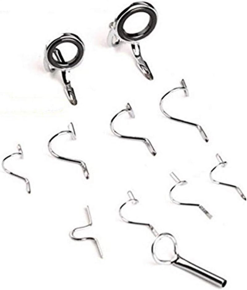 Tearom Fly Rod Guide Set Fishing Tip Repair Kit 9FT 4-6WTHard Snake Guide Tip Hook DIY Eye Rings Different Size - Image 2