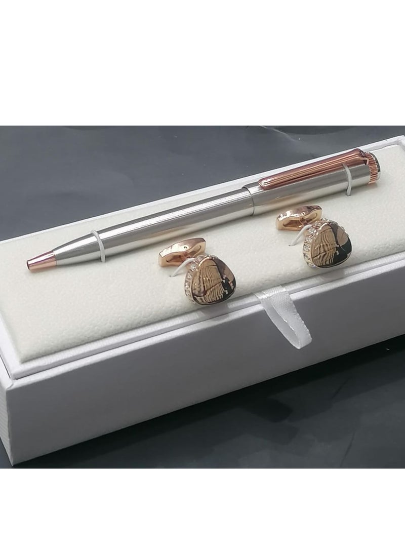 A -class pen and cufflink set for men