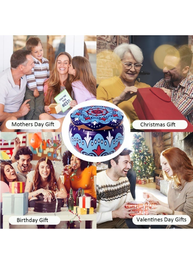 4 Pack Scented Candles Gift Set, 2.5 oz Aromatherapy Candles for Home, Portable Hotel Candles, Natural Soy Wax Tin Jar Candles for Yoga, Bath, Long Lasting Time Candles Gift for Women - Image 3