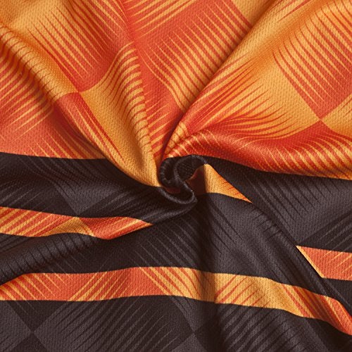 PHTXOLUE Men's Cycling Jersey Set Bicycle Short Sleeve Set Quick-Dry Breathable Shirt+3D Gel Pad Cushion Bib Shorts (Asia M=US Small, Orange + Black) - Image 5