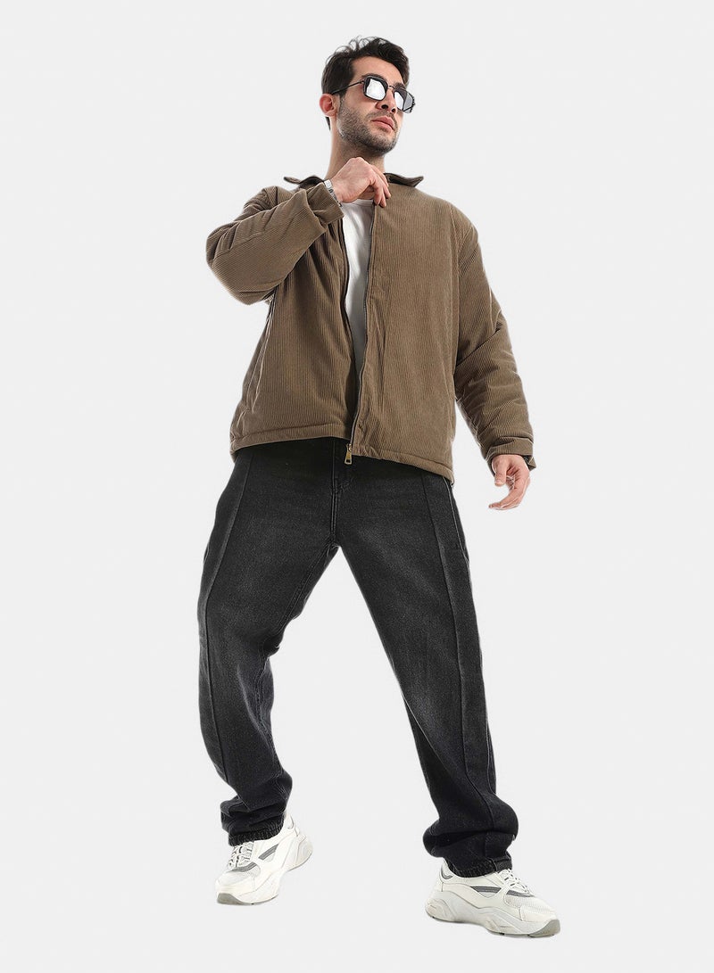Red Circle Plush Jacket With Zipper - Image 5