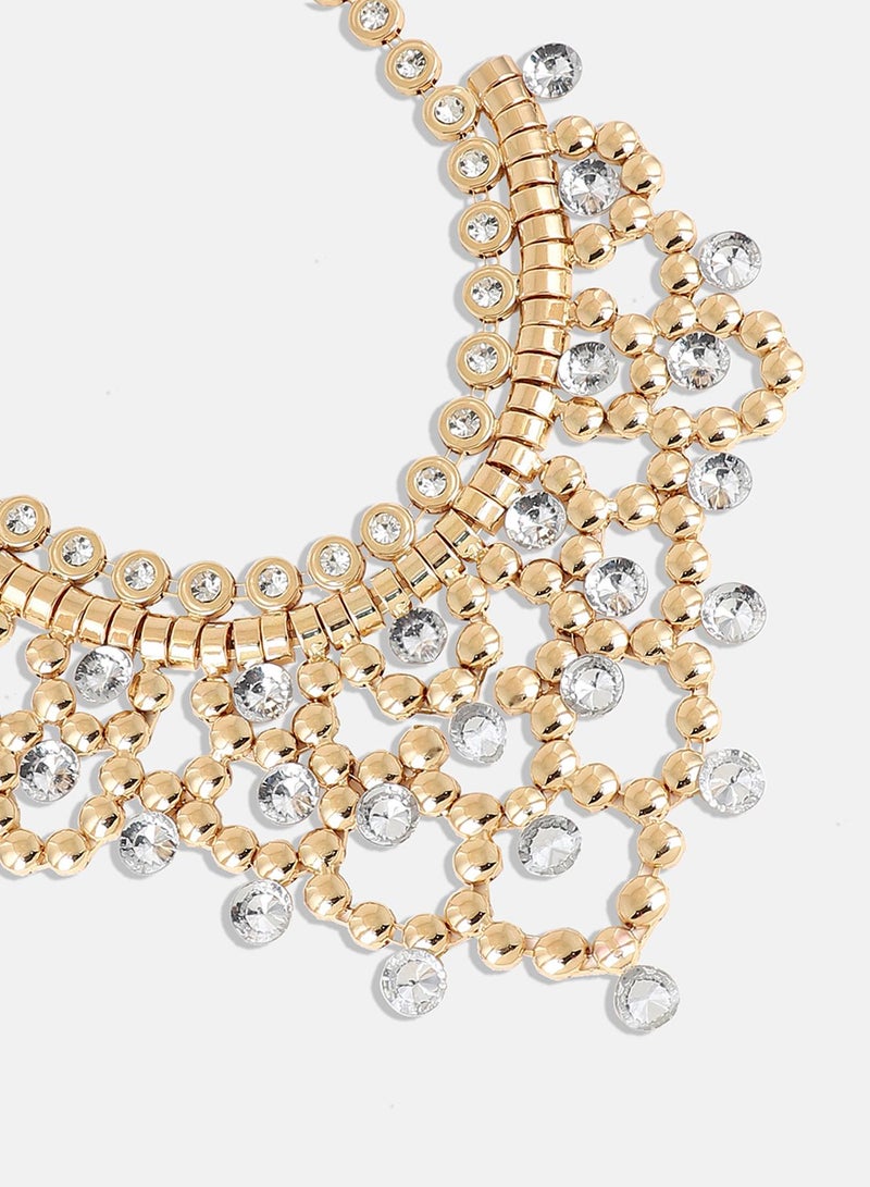 SOHI Chunky Stone Artificial Necklace Jewellery  - Image 2
