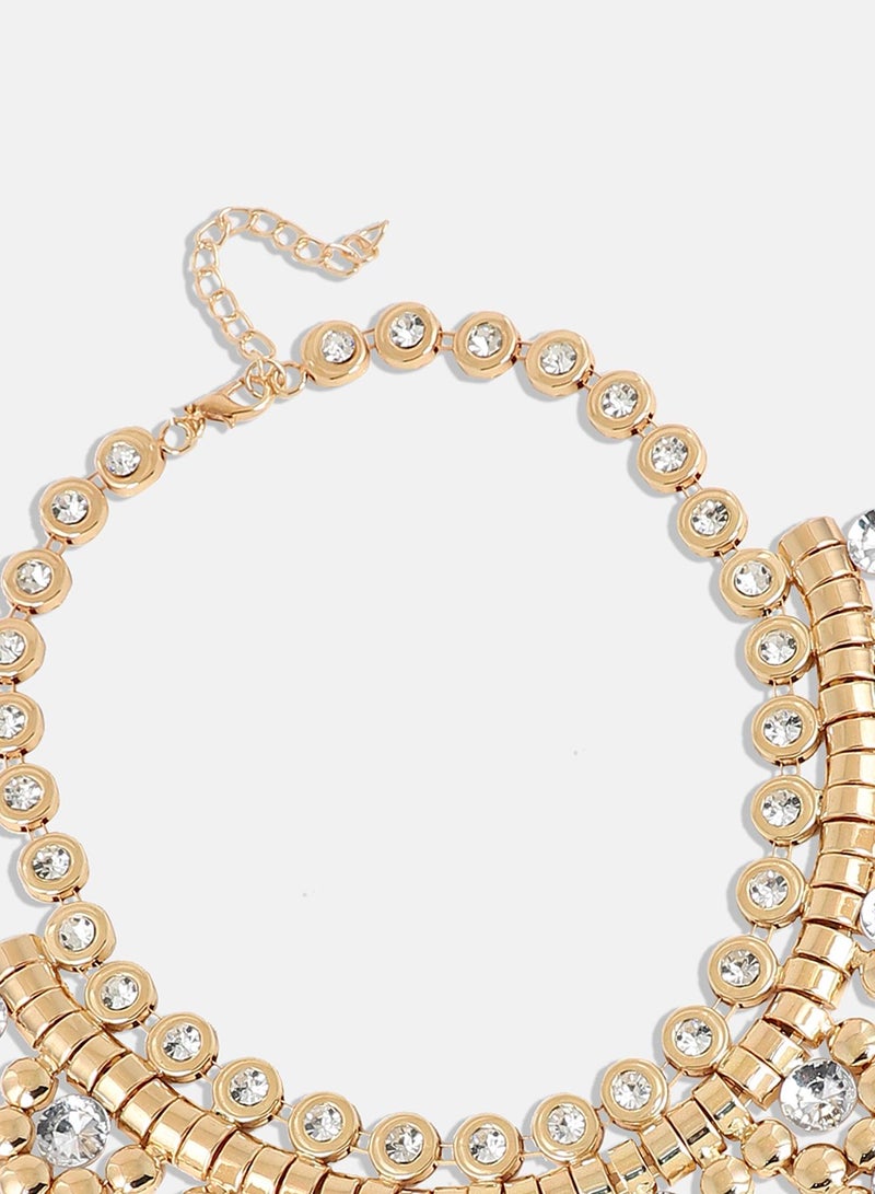 SOHI Chunky Stone Artificial Necklace Jewellery  - Image 4