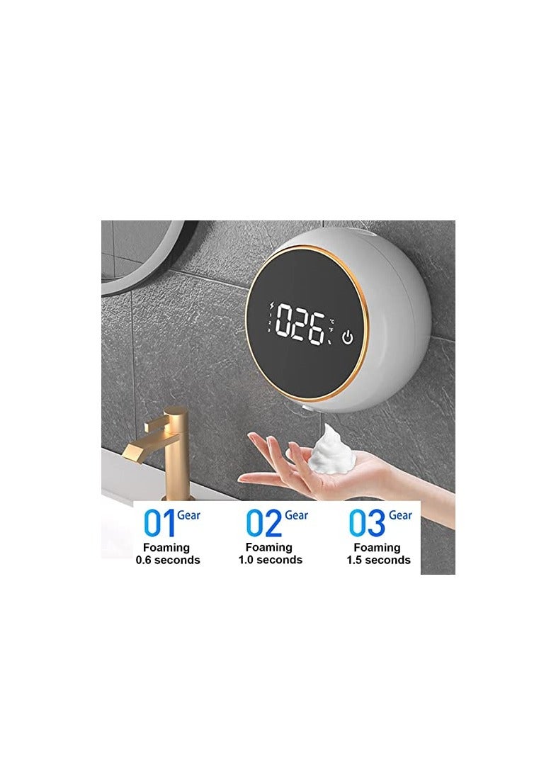 Zikra موزع صابون تلقائي موزع صابون رغوي بدون لمس موزع صابون رغوي مثبت على الحائط موزع صابون بدون لمس موزع صابون كهربائي ذكي مثبت على الحائط للتواليت، المطبخ - Image 5