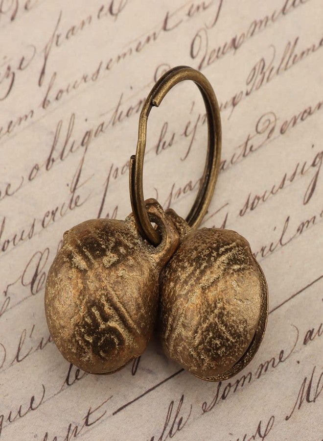 kcrygogo Bells for Cat Collars - 2 Pack Copper Bells for Little Dogs & Cats Noise Maker Anti-Theft Bell Come with Silver Pet Anti-Lost ID Pendant Tags (2Set) - Image 4