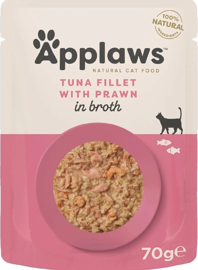 Applaws Cat Wet Food Tuna Fillet With Prawn For Adult Cats - 12x70g - Grain-Free Cat Food - Image 5
