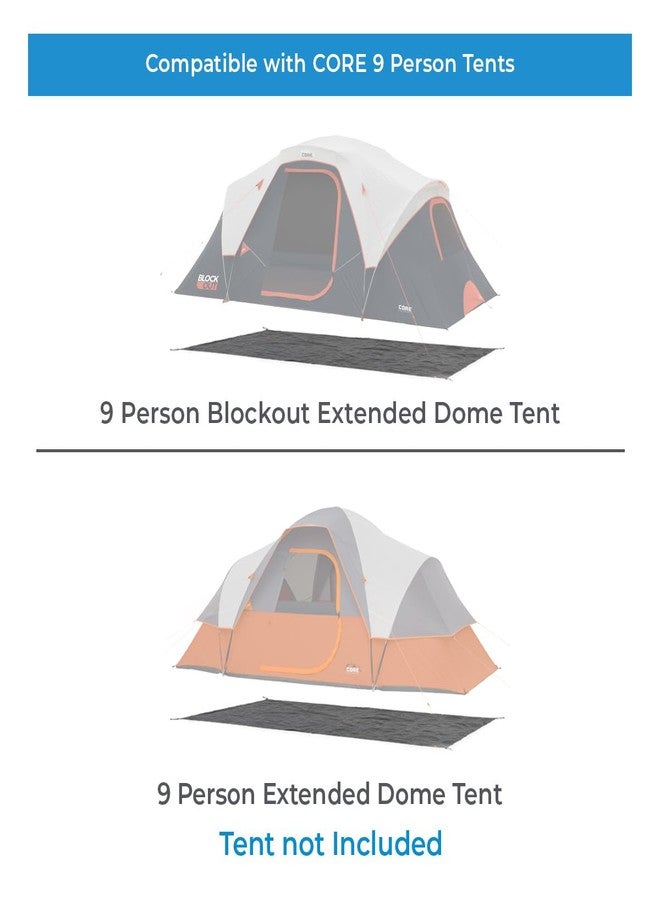 CORE Outdoor Tent Footprints | Perfect Tarp Camping Accessories for Easy Camp Setup (9 Person Extended Dome Tent) - Image 2
