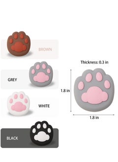 Y&D 8 Pcs Door Stoppers for Wall, Knob Wall Protector Silencer Covering Panels Bumper Self Adhesive Cat's Paw Decor(4 color *2)  - Image 2