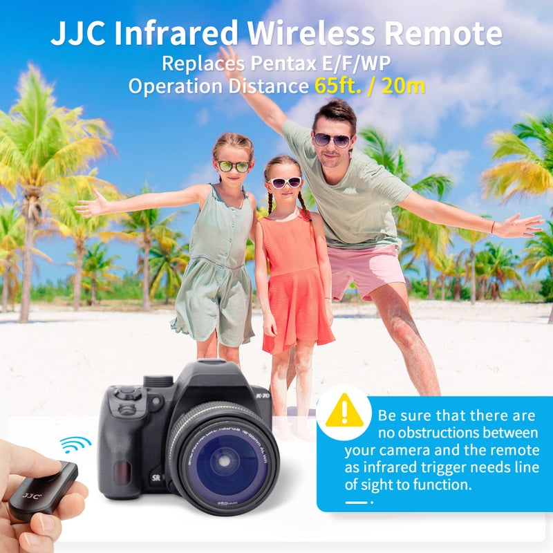 JJC Wireless Infrared Shutter Release Remote Control Compatible with Pentax K-70 K-30 K-7 K-5 Mark II K-5 IIs K-3 Mark II K-1 Mark II K-S2 K-S1 645D 645Z K500 Replaces Pentax E/F/WP - Image 2