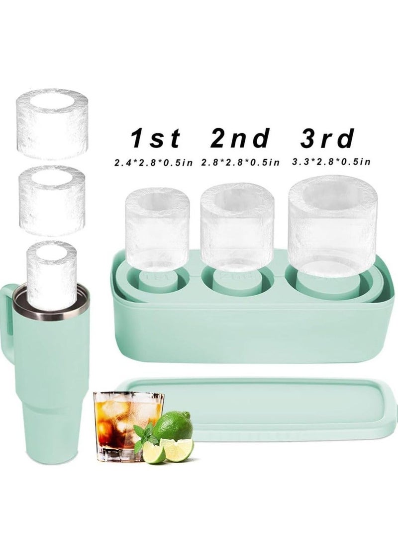 Stanley ice cube tray, suitable for 30/40oz Stanley water glass ice making mold, reusable cylindrical silicone ice cube mold, can be used for ice drinks, juice, whiskey, cocktails - Image 4