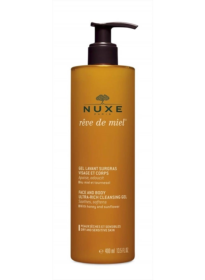 NUXE Rêve de Miel Face and Body Ultra-Rich Cleansing Gel, 13.5 Fl oz - Image 1