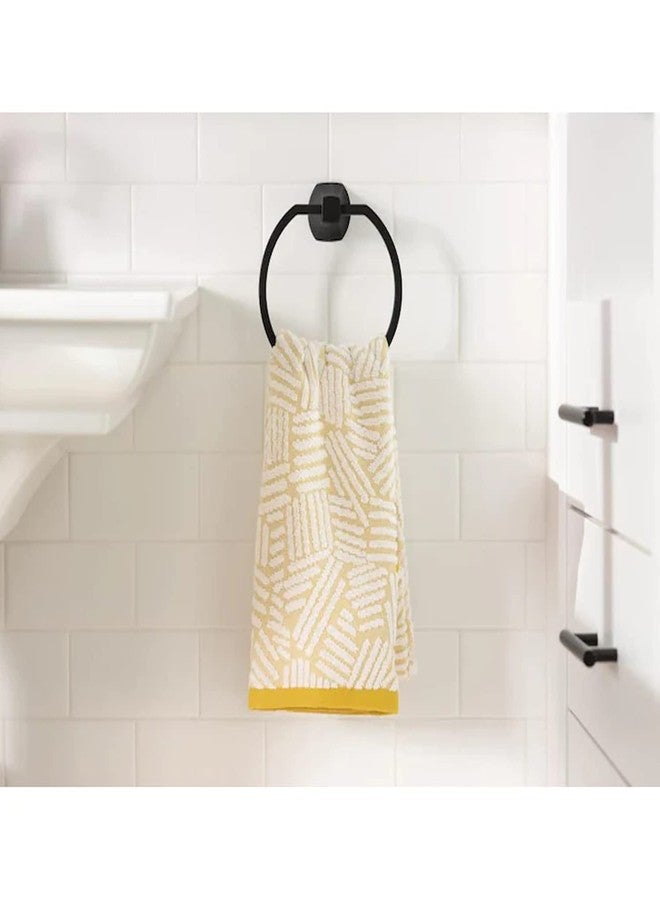 Moen Lindor Matte Black Bathroom Set: 18" Towel Bar, Towel Ring & Toilet Paper Holder Set - Image 3