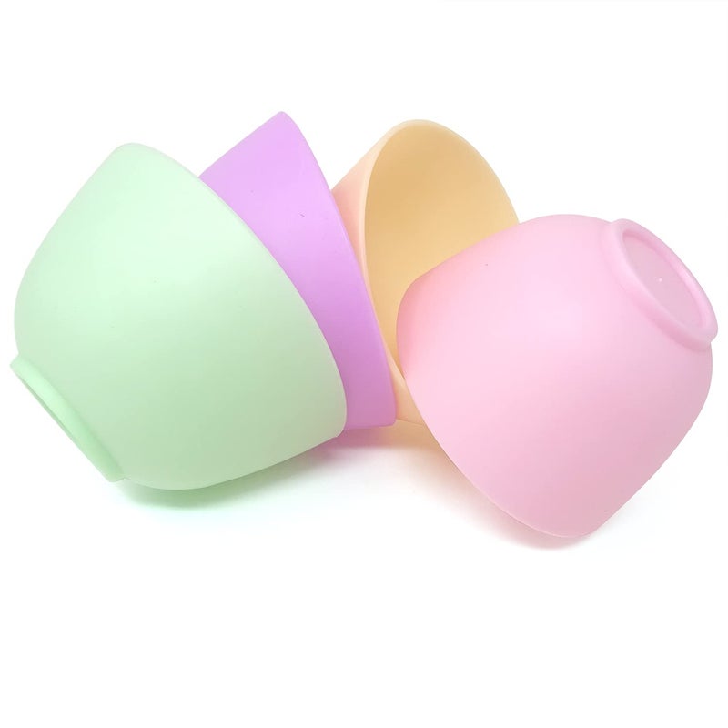 Honbay 4PCS Silicone Mixing Bowls Prep and Serve Bowls for Mixing Facial Mask or Holding Ingredient 1375CM