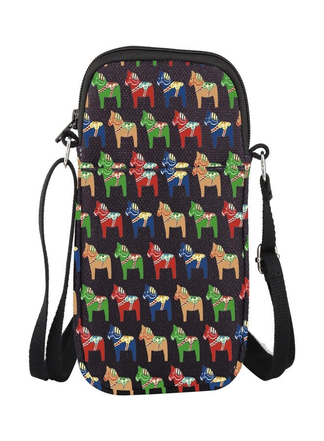 WCGXKO Swedish Dala Horse Crossbody Bag Traditional Red Dala Horse Gift Swedish Souvenir Gift (Dala Horse Cr) - Image 1
