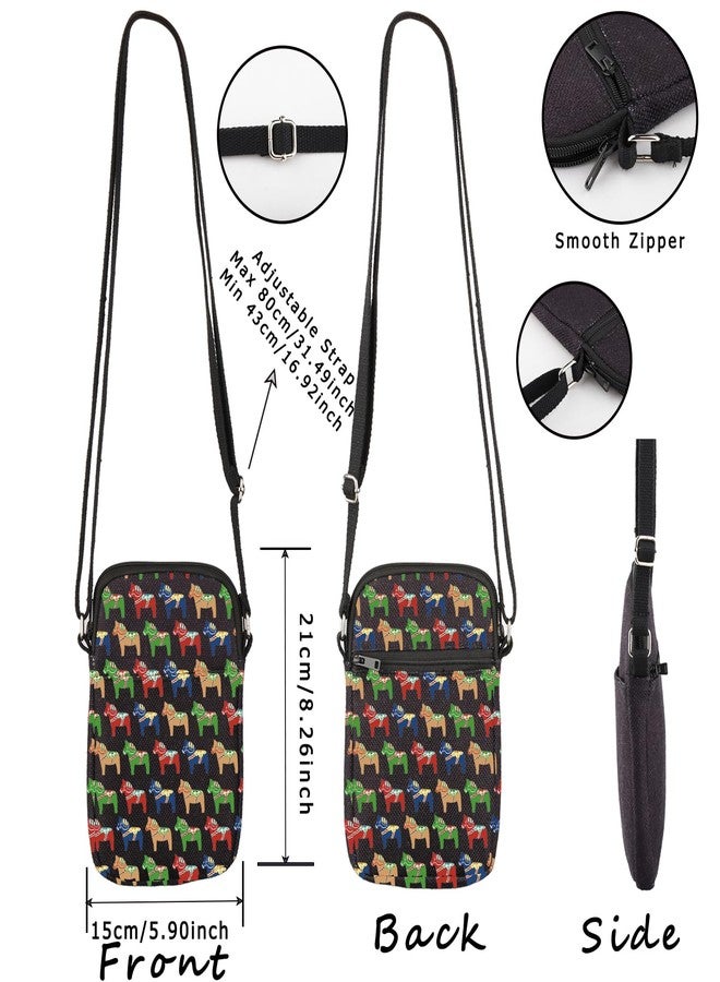 WCGXKO Swedish Dala Horse Crossbody Bag Traditional Red Dala Horse Gift Swedish Souvenir Gift (Dala Horse Cr) - Image 2