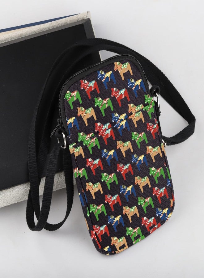 WCGXKO Swedish Dala Horse Crossbody Bag Traditional Red Dala Horse Gift Swedish Souvenir Gift (Dala Horse Cr) - Image 3