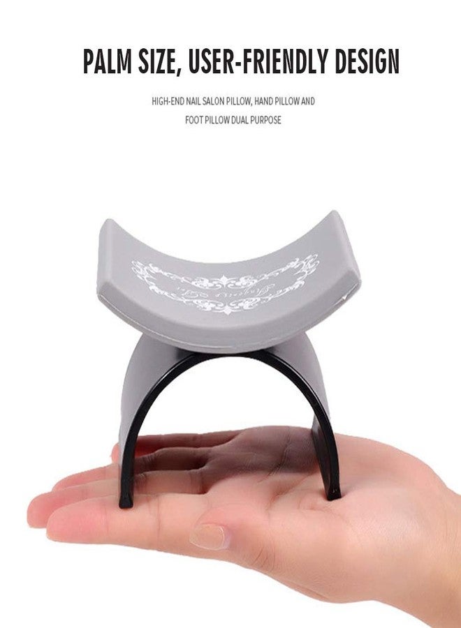 NOWHYX Nail Arm Rest, Silicone Nail Arm Rest Cushion U-Shaped Pad Nai l Hand Pillow Detachable Manicure Mat Holder for Home Salon Use(COLOR:black) - Image 3